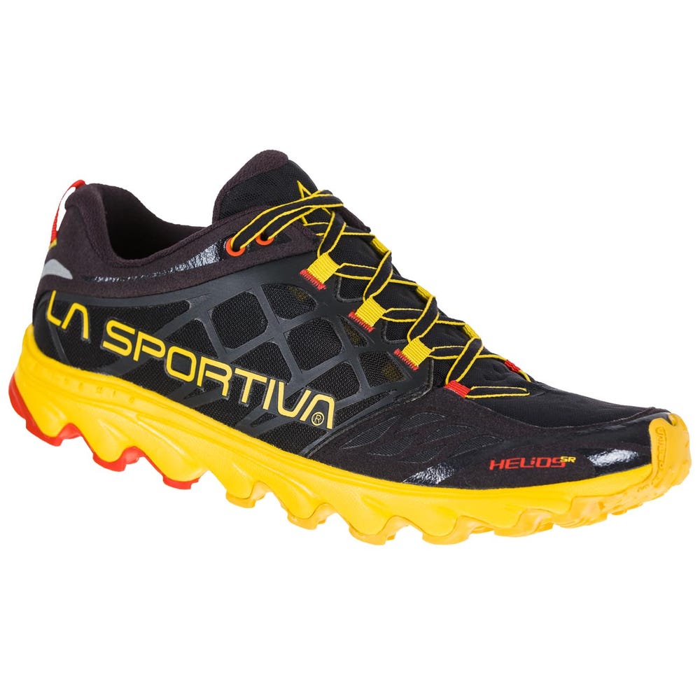La Sportiva Helios SR Men's Trail Running Shoes - Black/Yellow - AU-084532